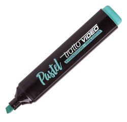 Evidenziatore Tratto Video pastel  - punta a scalpello - tratto da 1,0mm-5,0mm - verde menta - Tratto