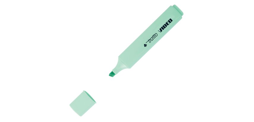 Evidenziatore Tratto Video pastel  - punta a scalpello - tratto da 1,0mm-5,0mm - verde pastel - Tratto