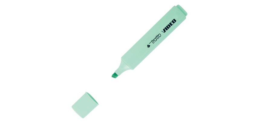 Evidenziatore Tratto Video pastel  - punta a scalpello - tratto da 1,0mm-5,0mm - verde pastel - Tratto