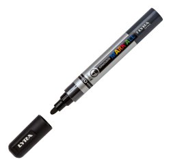 Marcatore a base d'acqua Graduate Mark All  - punta tonda 2mm - nero - Lyra