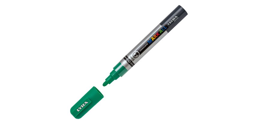 Marcatore a base d'acqua Graduate Mark All  - punta tonda 2mm - verde smeraldo - Lyra