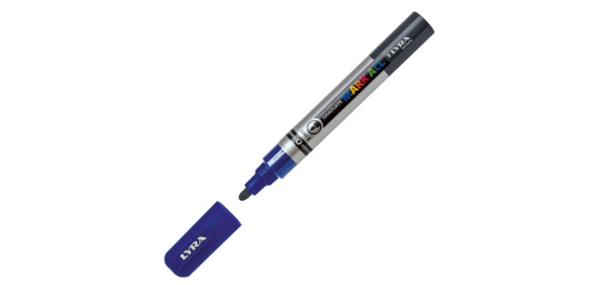 Marcatore a base d'acqua Graduate Mark All  - punta tonda 2mm - blu - Lyra