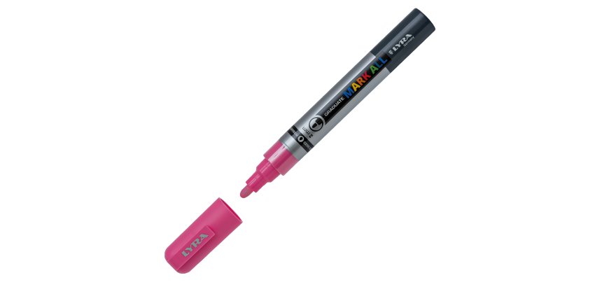 Marcatore a base d'acqua Graduate Mark All  - punta tonda 2mm - rosa - Lyra