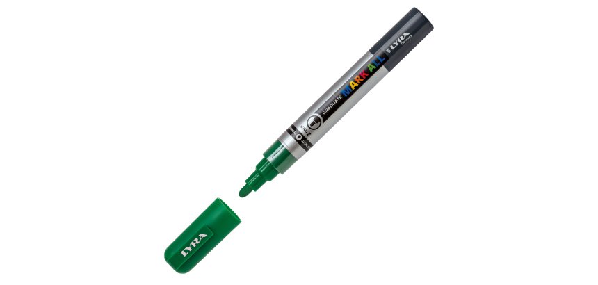Marcatore a base d'acqua Graduate Mark All  - punta tonda 2mm - verde prato - Lyra