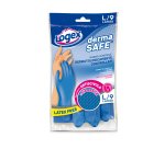 Guanti in nitrile Dermasafe - taglia L - blu - Logex Professional