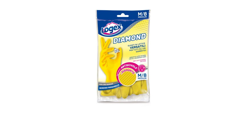 Guanti in lattice Diamond - taglia M - giallo - Logex Professional