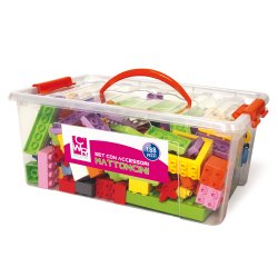 Mattoncini e accessori Midi da costruzione - in ABS - colori assortiti - CWR - bauletto da 188 pezzi