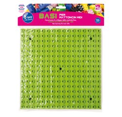 Base costruzioni Midi - in ABS - 25 x 25 cm - colori assortiti - CWR - conf. 5 pezzi