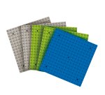Base costruzioni Midi - in ABS - 25 x 25 cm - colori assortiti - CWR - conf. 5 pezzi