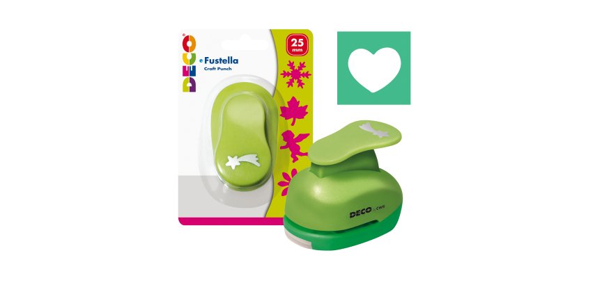 Fustella - motivo cuore - dim. sagoma 25 mm - Deco