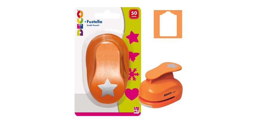 Fustella - motivo tag - dim. sagoma 50 mm - Deco