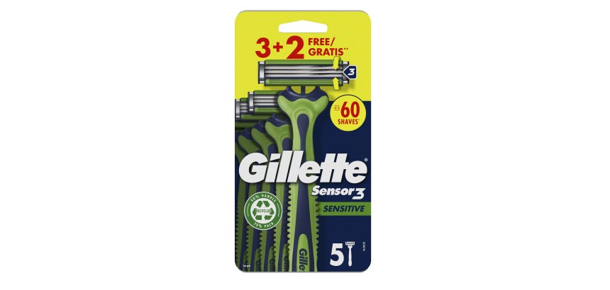 Gillette Sensor 3 Sensitive - confezione usa&getta 3 + 2 pezzi