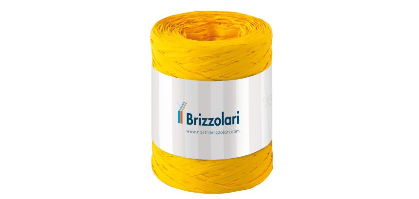 Nastro Rafia sintetica - giallo 02 - 5mmx200mt - Brizzolari