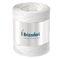 Nastro Rafia sintetica - bianco 01 - 5mmx200mt - Brizzolari