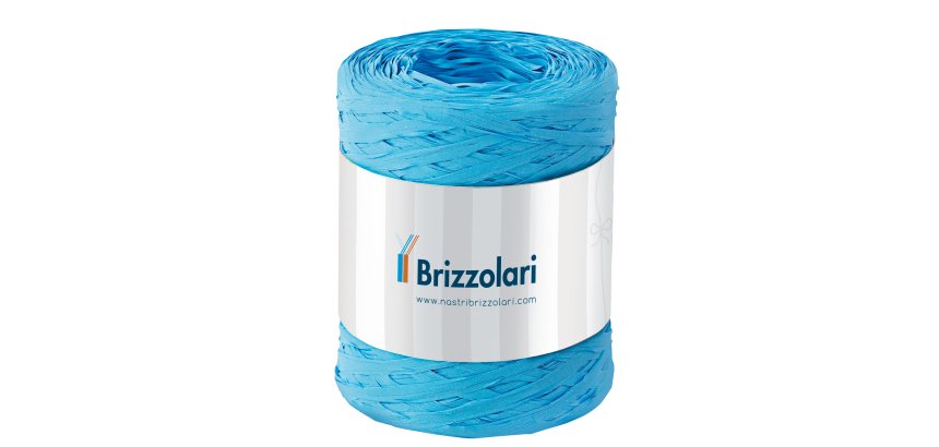 Nastro Rafia sintetica - azzurro 06 - 5mmx200mt - Brizzolari