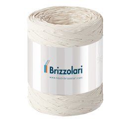 Nastro Rafia sintetica - avorio 25 - 5mmx200mt - Brizzolari