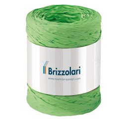 Nastro Rafia sintetica - verde chiaro 10 - 5mmx200mt - Brizzolari