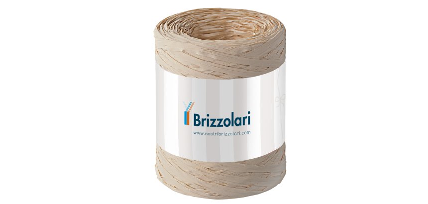 Nastro Rafia sintetica - naturale 40 - 5mmx200mt - Brizzolari