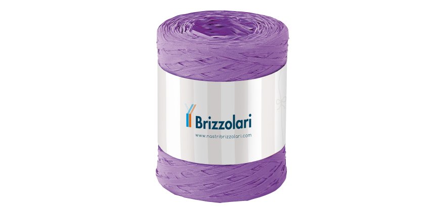 Nastro Rafia sintetica - lilla 16 - 5mmx200mt - Brizzolari