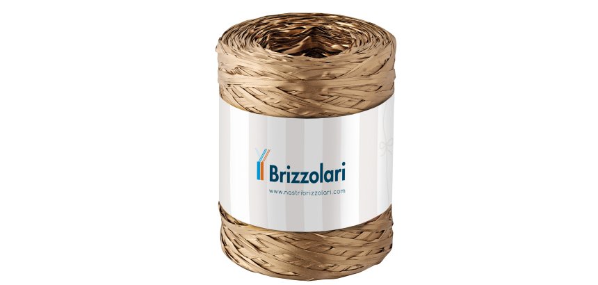 Nastro Rafia sintetica - oro 33 - 5mmx200mt - Brizzolari