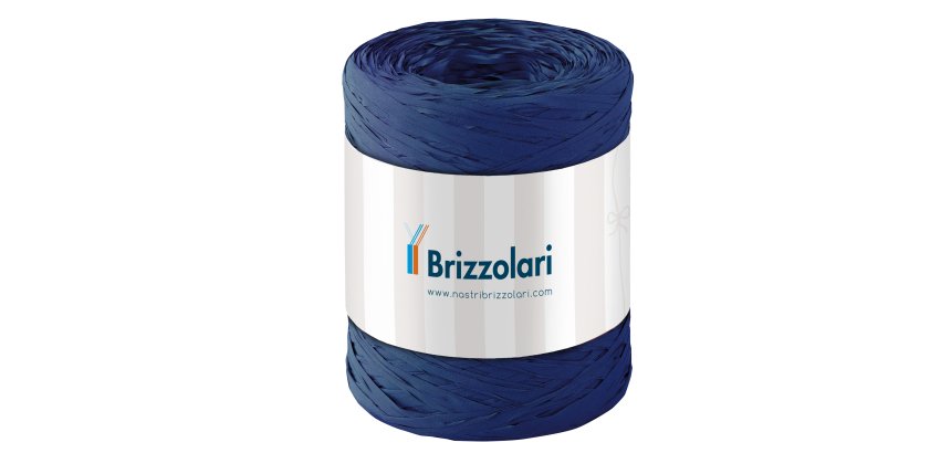 Nastro Rafia sintetica - blu scuro 37 - 5mmx200mt - Brizzolari