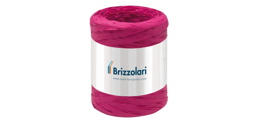 Nastro Rafia sintetica - fucsia 13 - 5mmx200mt - Brizzolari