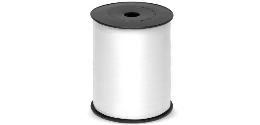 Rocca di nastro liscio 6800 - 9,5 mm x 250 mt - bianco 01 - Brizzolari