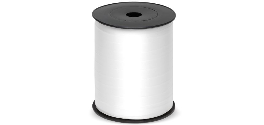 Rocca di nastro liscio 6800 - 9,5 mm x 250 mt - bianco 01 - Brizzolari