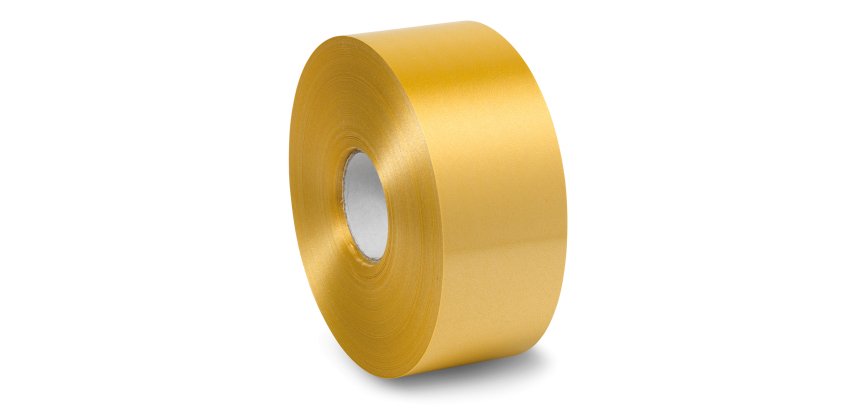 Nastro liscio 6800 - in polipropilene - 50mmx100mt - giallo 02 - Brizzolari