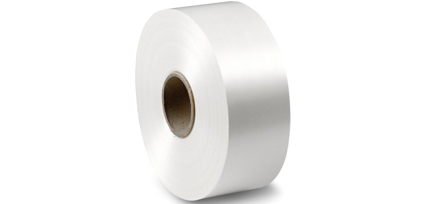 Nastro liscio 6800 - in polipropilene - 50mmx100mt - bianco 01 - Brizzolari