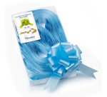 Nastri strip 6800 - in polipropilene - azzurro 06 - per fiocco autocomponibile - 31 mm - diametro 13 cm - Brizzolari - conf. 30 pezzi