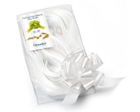 Nastri strip 6800 - in polipropilene - bianco 01 - per fiocco autocomponibile - 31 mm - diametro 13 cm - Brizzolari - conf. 30 pezzi