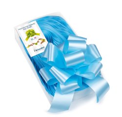 Nastri strip 6800 - in polipropilene - azzurro 06 - per fiocco autocomponibile - 50 mm - diametro 20 cm - Brizzolari - conf. 30 pezzi