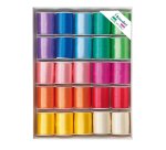 Rocche di nastro liscio 6800 -10 mm x 10 mt - colori primaverili assortiti - Brizzolari - conf. 25 pezzi