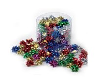 Stelle di nastro metal 6870 - 5 mm - diam. 2,5 cm - colori assortiti - Brizzolari - conf. 100 pezzi