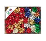 Stelle di nastro metal 6870 - 10 mm - diam. 5 cm - colori assortiti - Brizzolari - conf. 100 pezzi