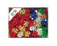 Stelle di nastro metal 6870 - 10 mm - diam. 5 cm - colori assortiti - Brizzolari - conf. 100 pezzi