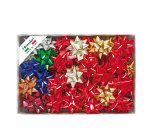 Stelle di nastro metal 6870 - 19 mm - diam. 9 cm - colori assortiti - Brizzolari - conf. 70 pezzi