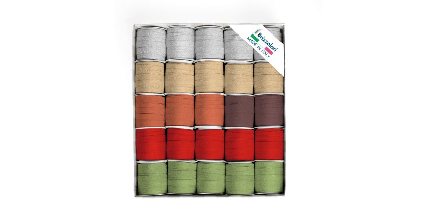 Rocche Glitty 68245 - 10 mm x 5 mt - colori assortiti - Brizzolari - conf. 25 pezzi