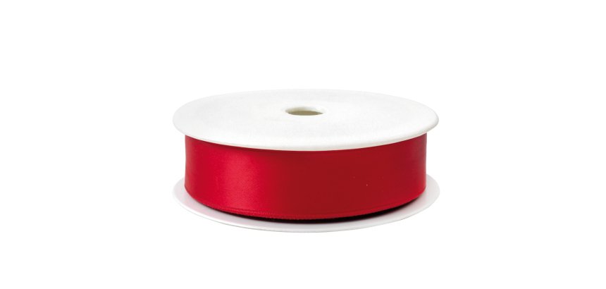 Nastro doppio raso - 25mmx25mt - rosso 35 - Brizzolari