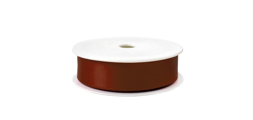 Nastro doppio raso - 25mmx25mt - marrone 57 - Brizzolari