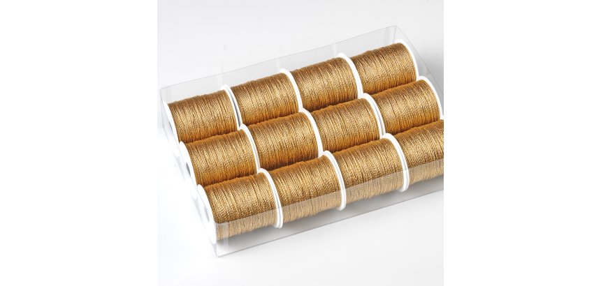 Rocchette cordonetto - 2 capi - 20 mt - oro - Brizzolari - conf. 12 pezzi