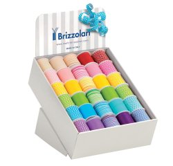 Rocche di nastro - in polipropilene - 10 mm x 10 mt - fantasie primaverili assortite - Brizzolari - conf. 60 pezzi