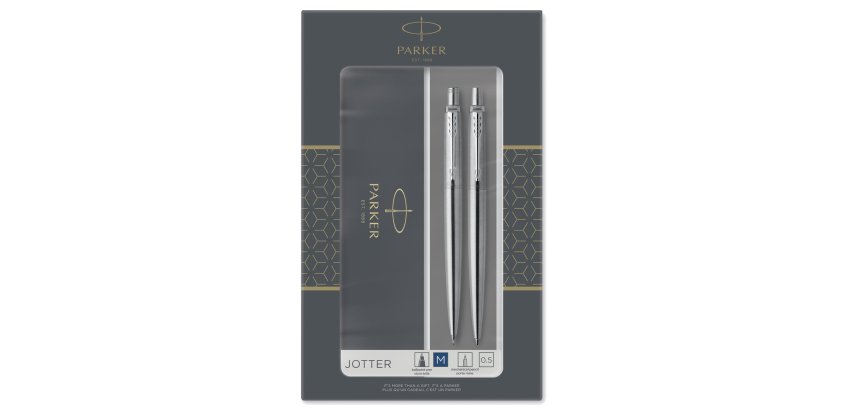 Gift set Jotter Stainless Steel CT - portamine 0,5 mm / sfera M - Parker