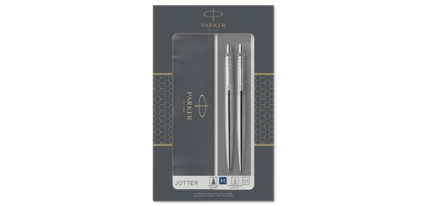 Gift set Jotter Stainless Steel CT - portamine 0,5 mm / sfera M - Parker