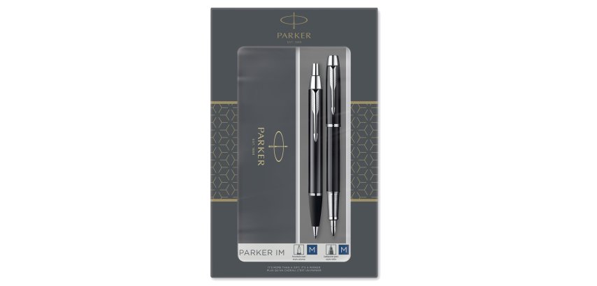 Gift Set Sfera M + Stilografica M IM nero CT - Parker