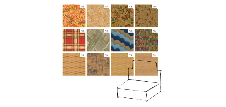 Carta regalo - kraft - Natura - 70 x 100 cm - Rex Sadoch - scatola 100 fogli