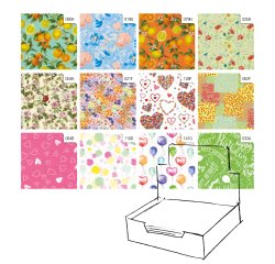 Carta regalo - raso - Primavera - 70 x 100 cm - Rex Sadoch - scatola 100 fogli