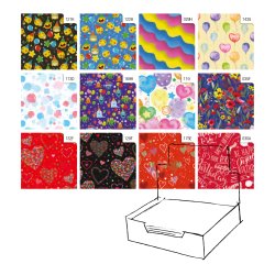 Carta regalo - raso - Fantasia - 70 x 100 cm - Rex Sadoch - scatola 100 fogli