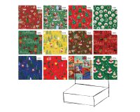 Carta regalo - raso - Country Natale - 70 x 100 cm - Rex Sadoch - scatola 100 fogli